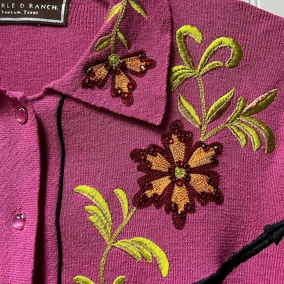 Double D Ranch Yoakum Texas Cardigan Sweater M Western - Picture 4 of 9